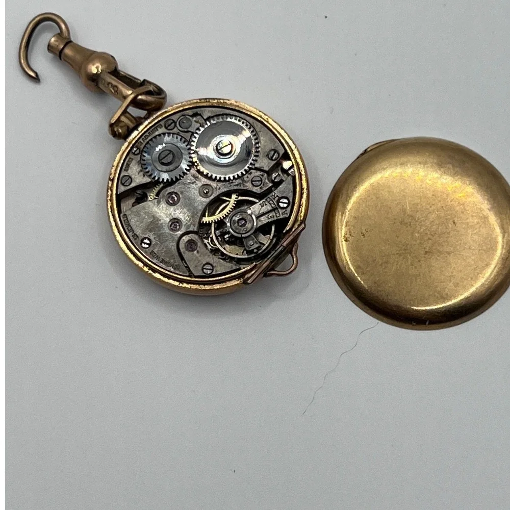 Star Watch Case Co Pocket Watch 14K Gold Filled 10.5 Ligne Gold Fair Parts Only